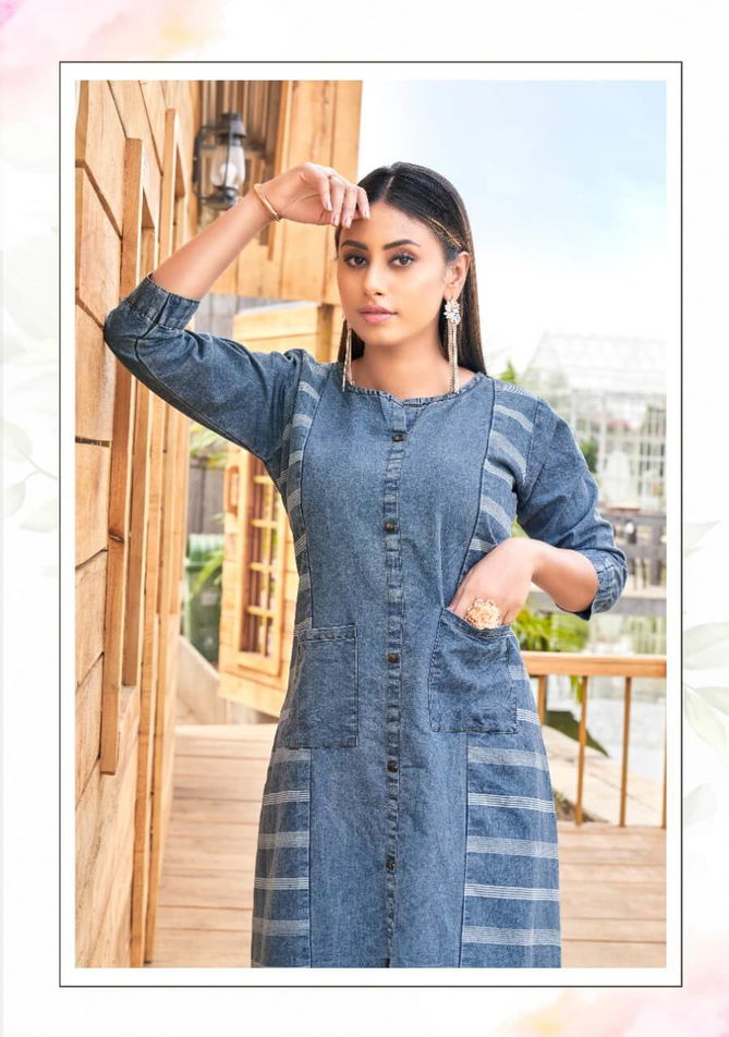 Wanna Denims Latest Designer Fancy Wear Denim kurti Collection